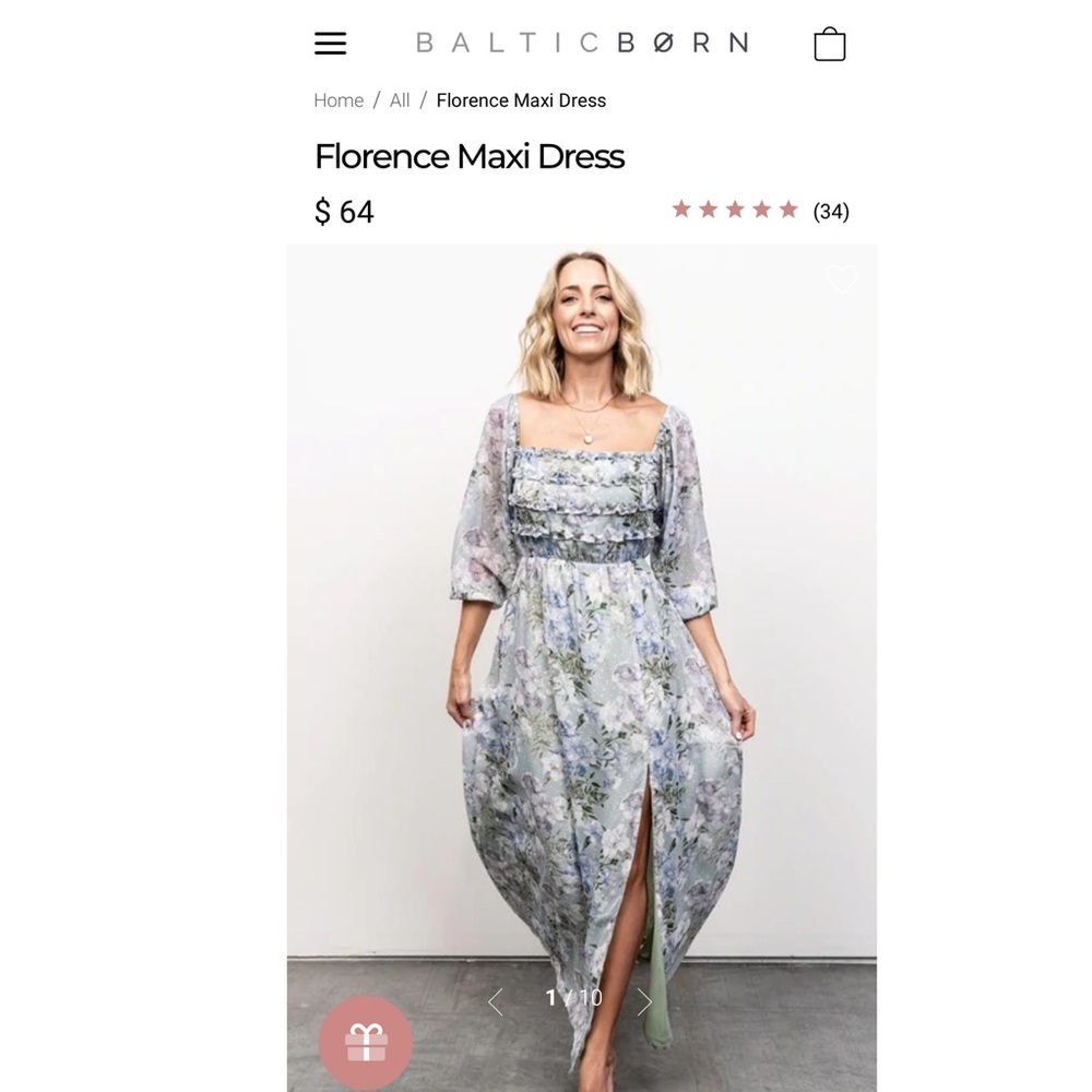 Baltic born Florence maxi dress NWT